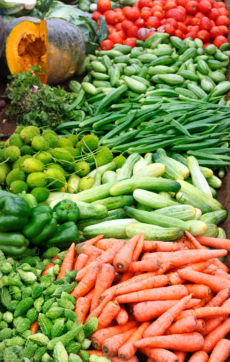 新鮮瓜果蔬菜近景特寫(xiě)攝影高清圖片